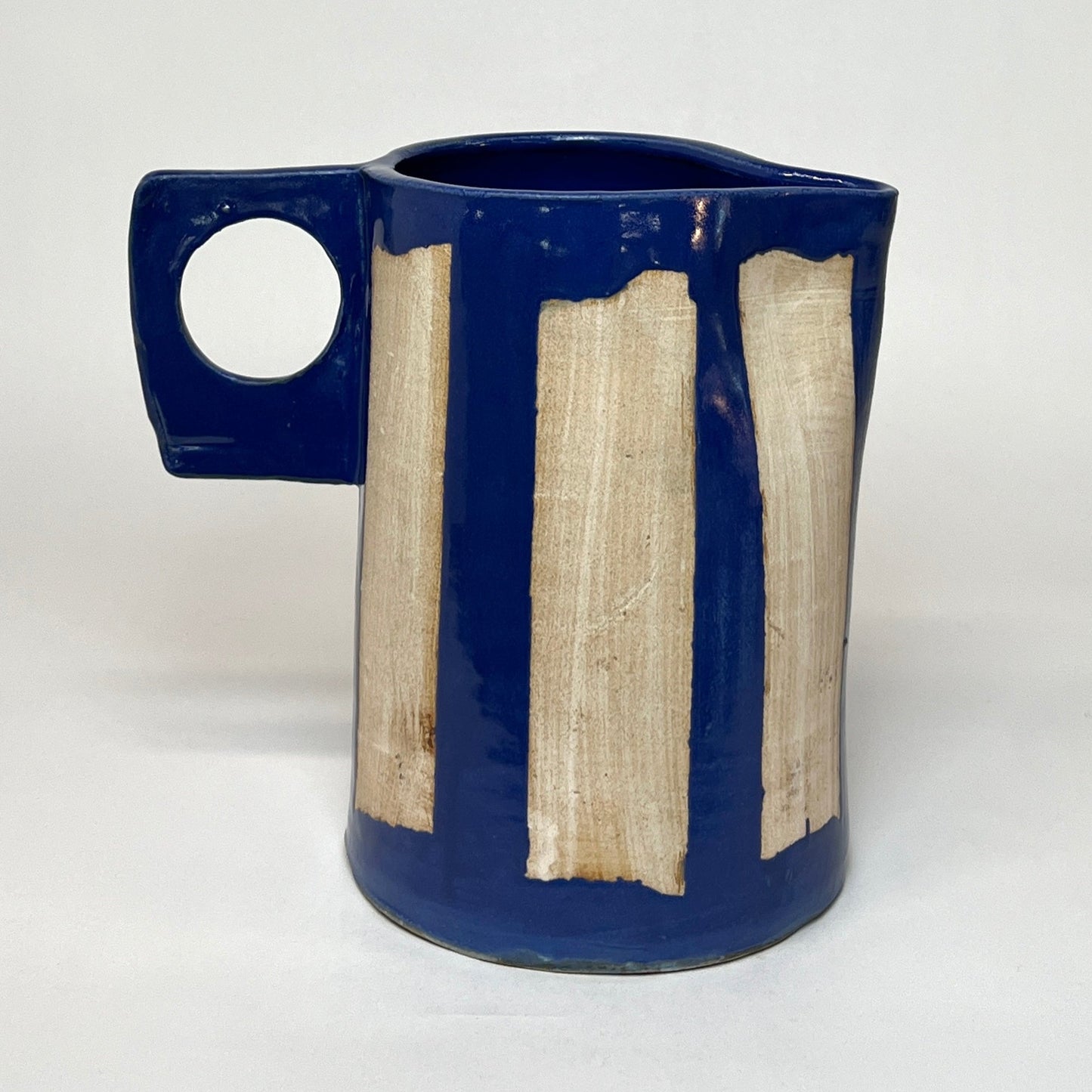 Painter Tape Pitcher, Large Blue