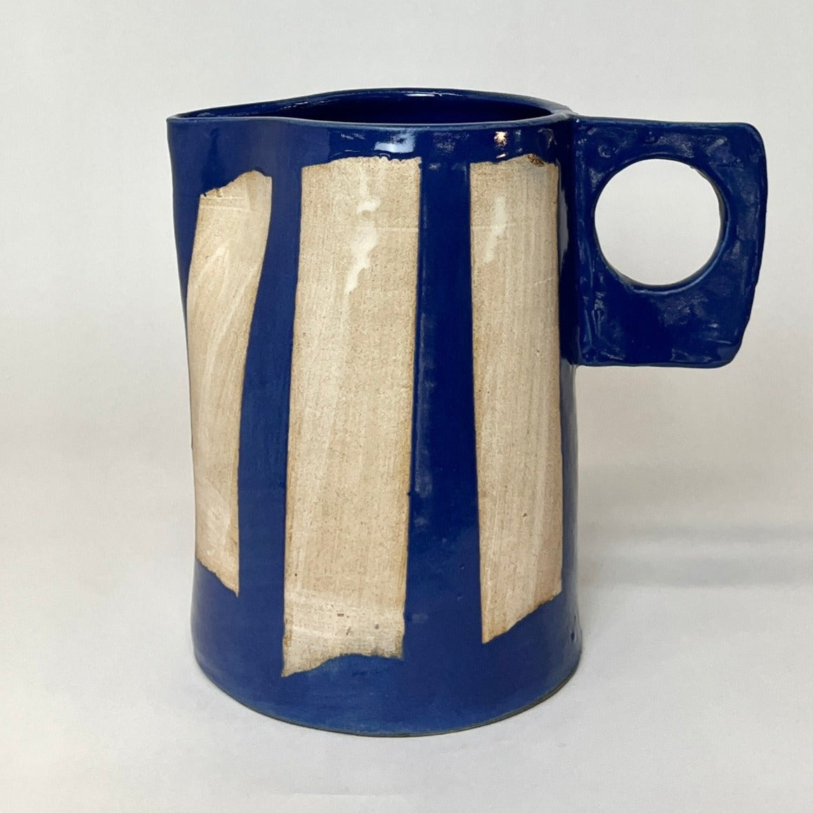 Painter Tape Pitcher, Large Blue