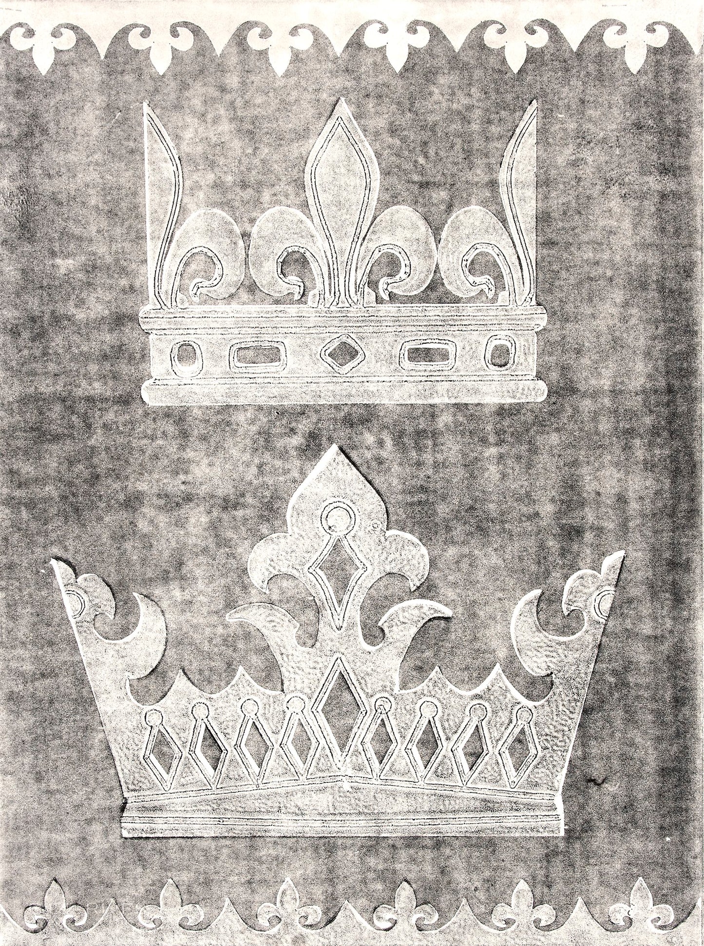 Margaret Lanzetta Monoprint, Earl/Countess V