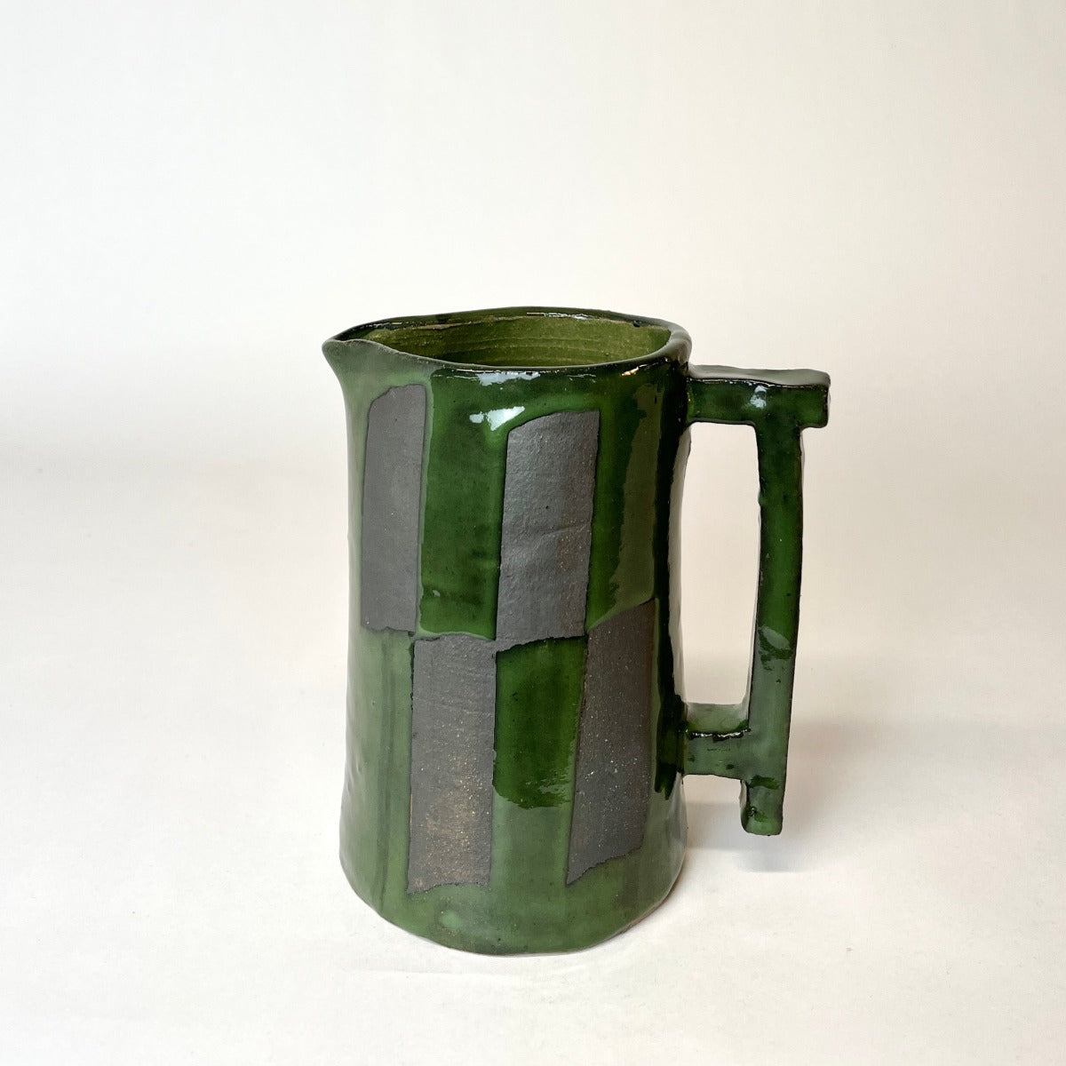 Graph Pitcher, Small Green/Black