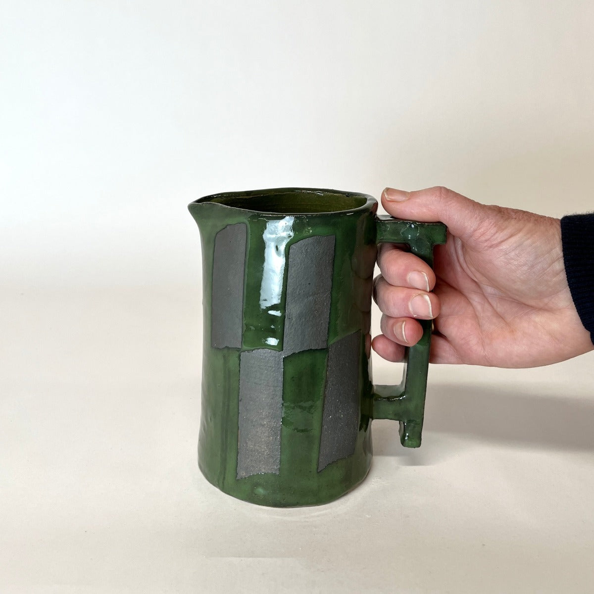 Graph Pitcher, Small Green/Black