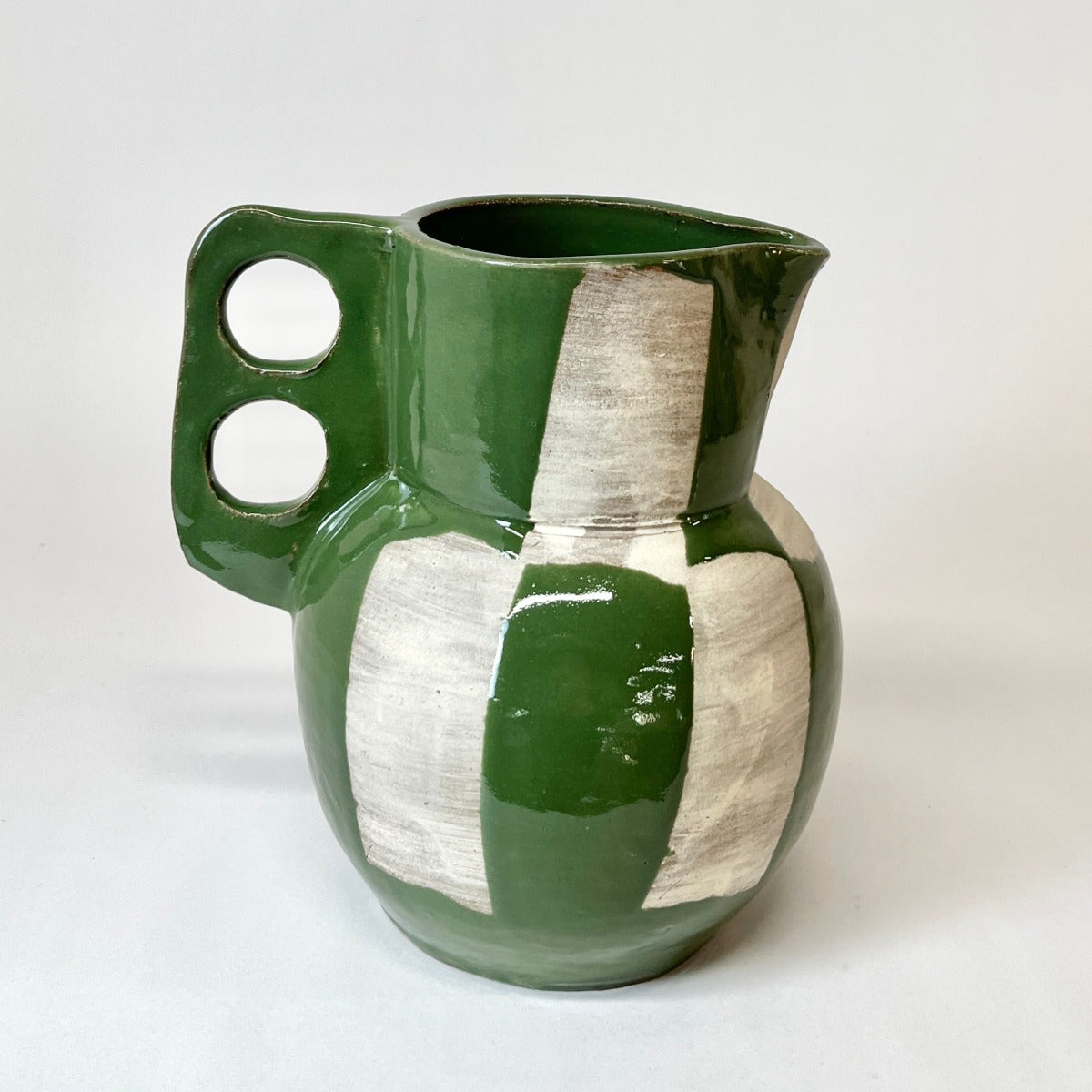 Graph Pitcher, Large Round Green