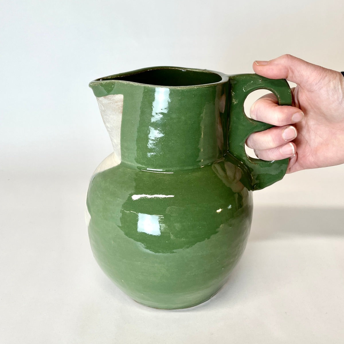 Graph Pitcher, Large Round Green