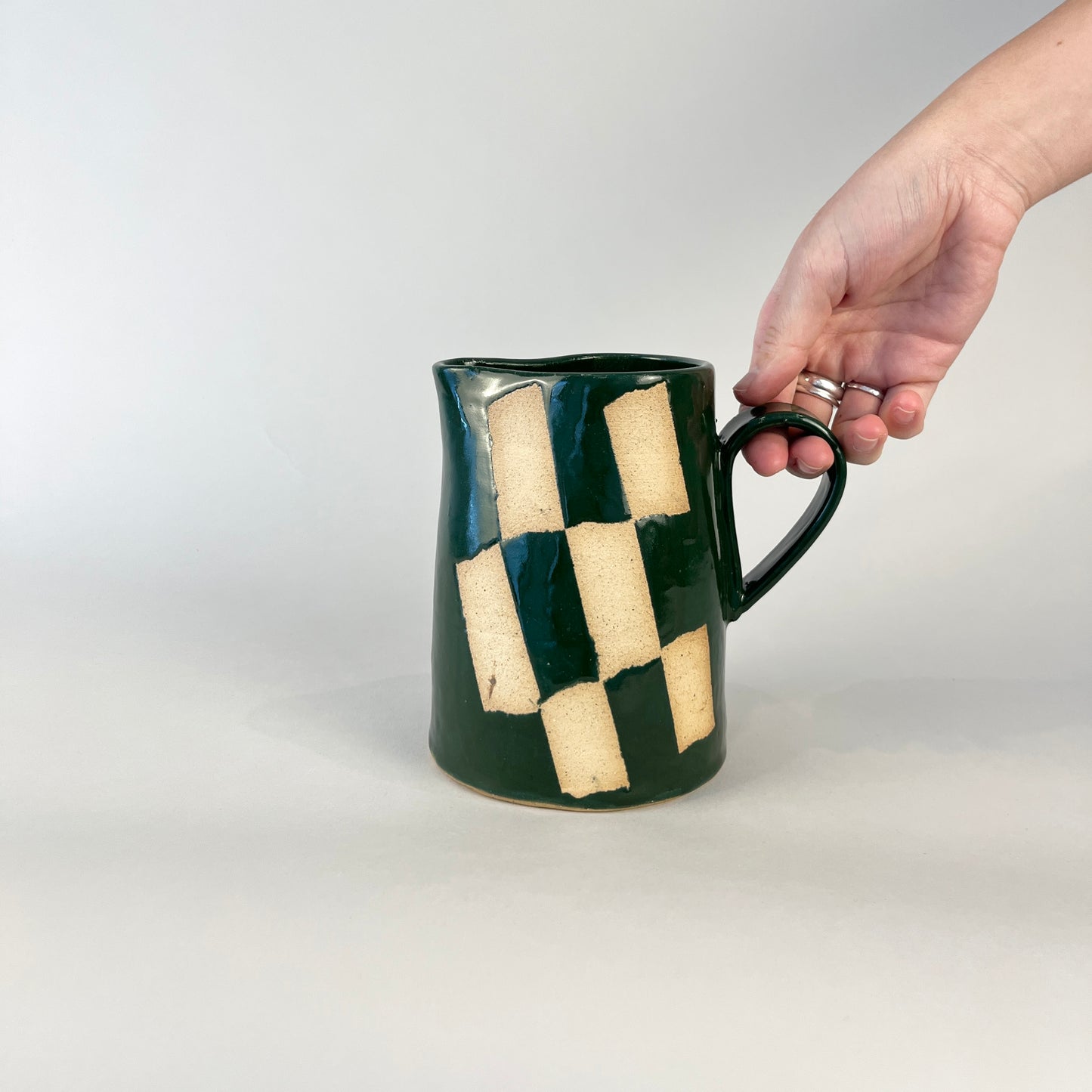 Pitcher Small, Green Weave