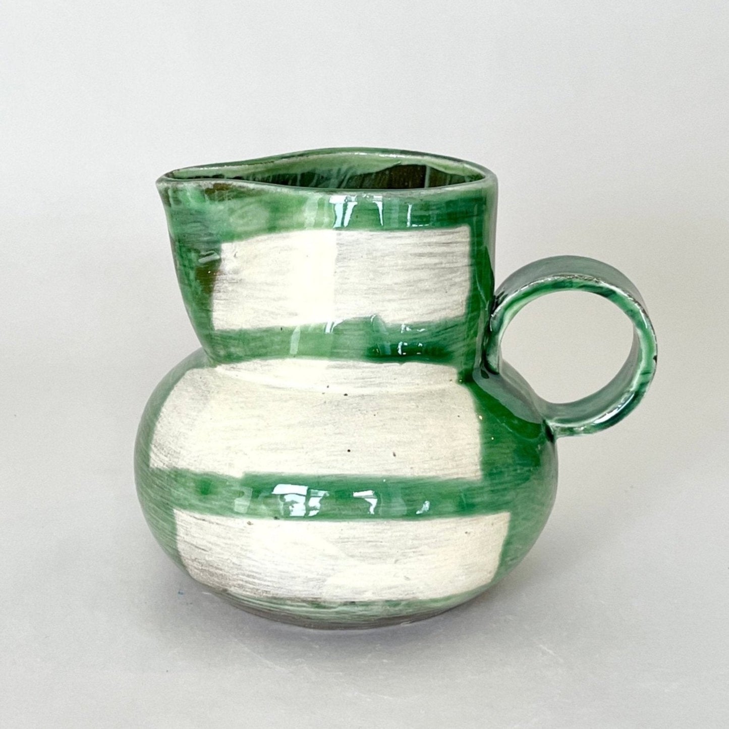 Wide Tape Pitcher, Medium Green