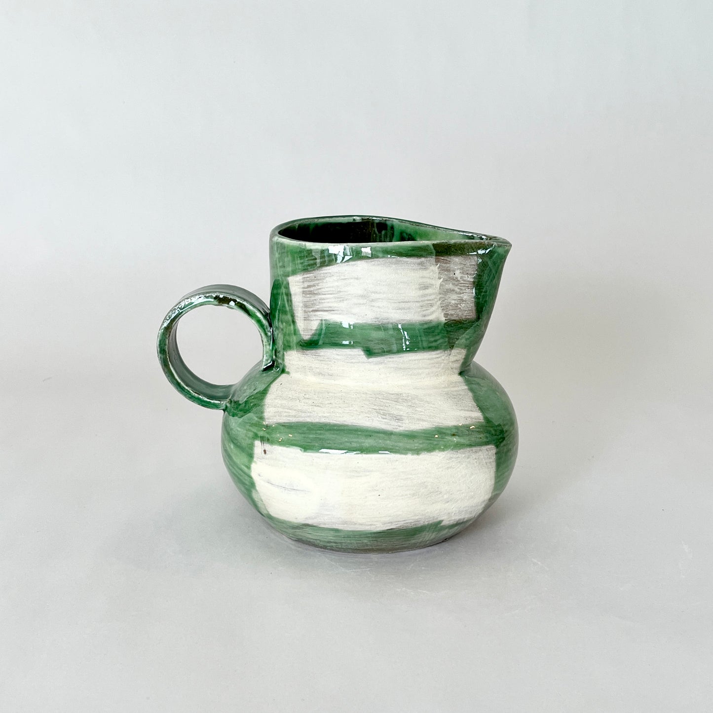 Wide Tape Pitcher, Medium Green