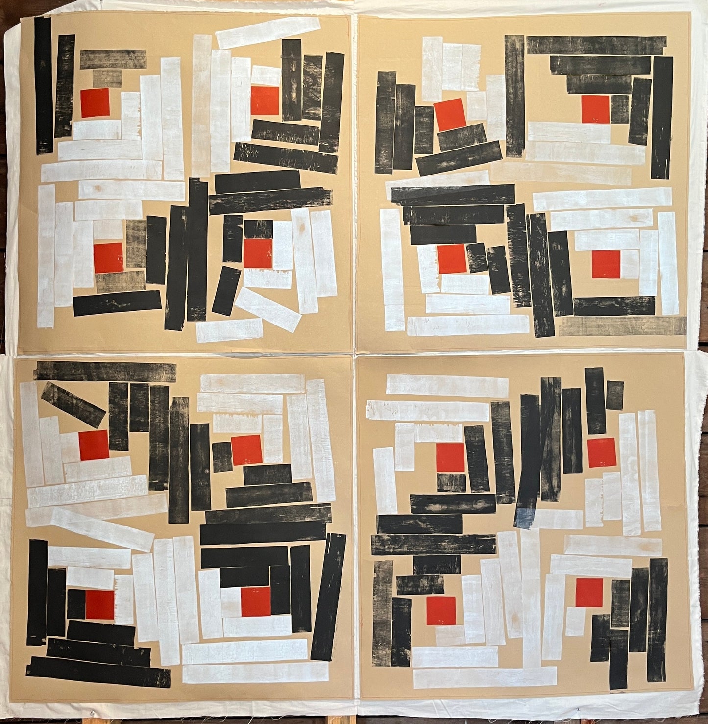 Louise Eastman & Janis Stemmermann, Monoprint, White Diamond