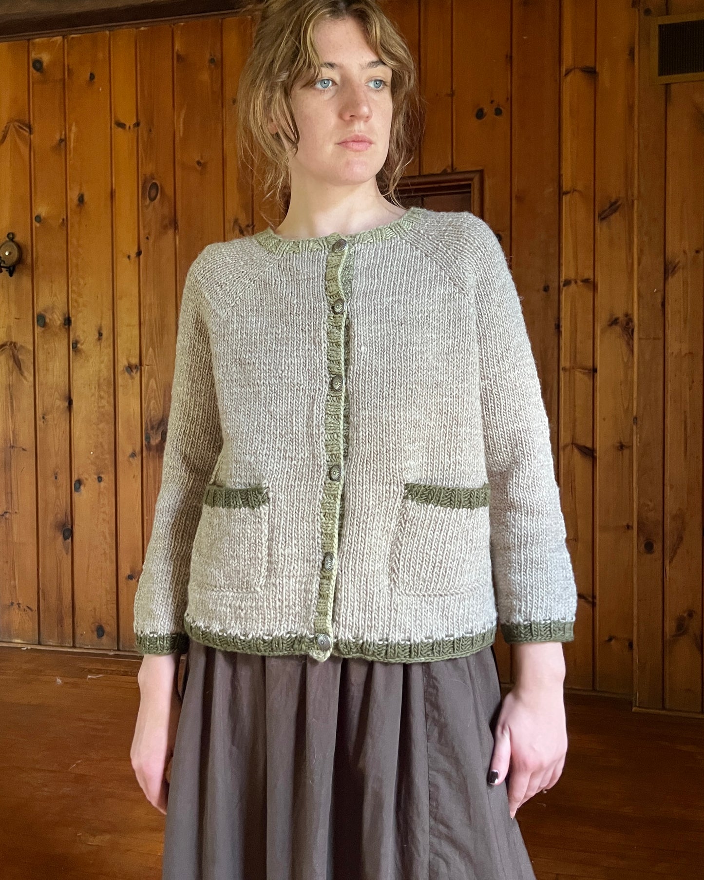 Cardigan, Switten , Stone/Goldenrod Iron