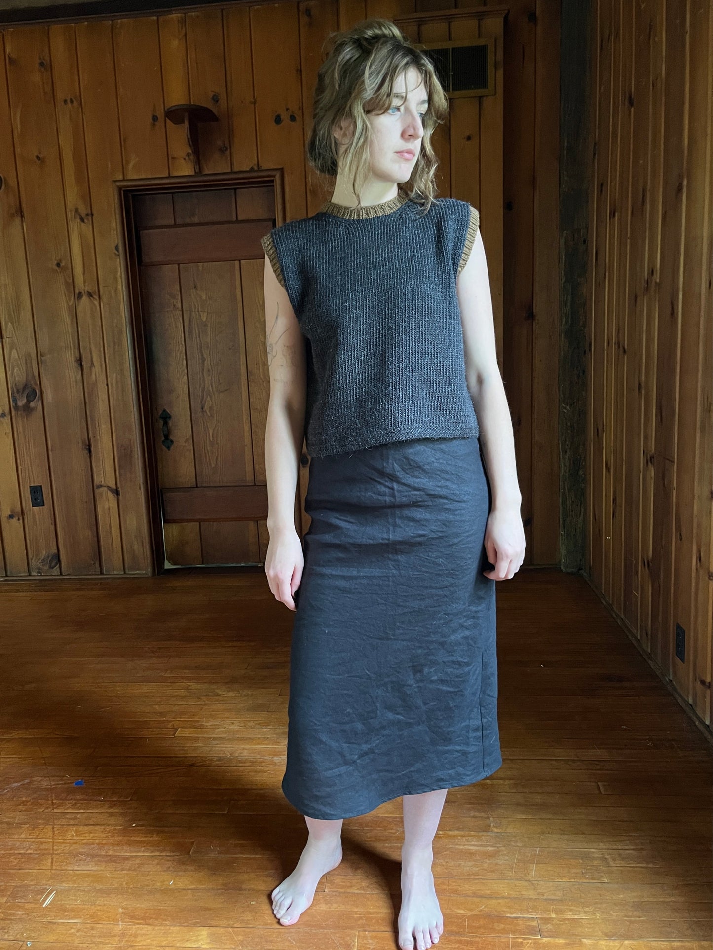 Vest, Black Walnut Trim, Charcoal, PRE-ORDER