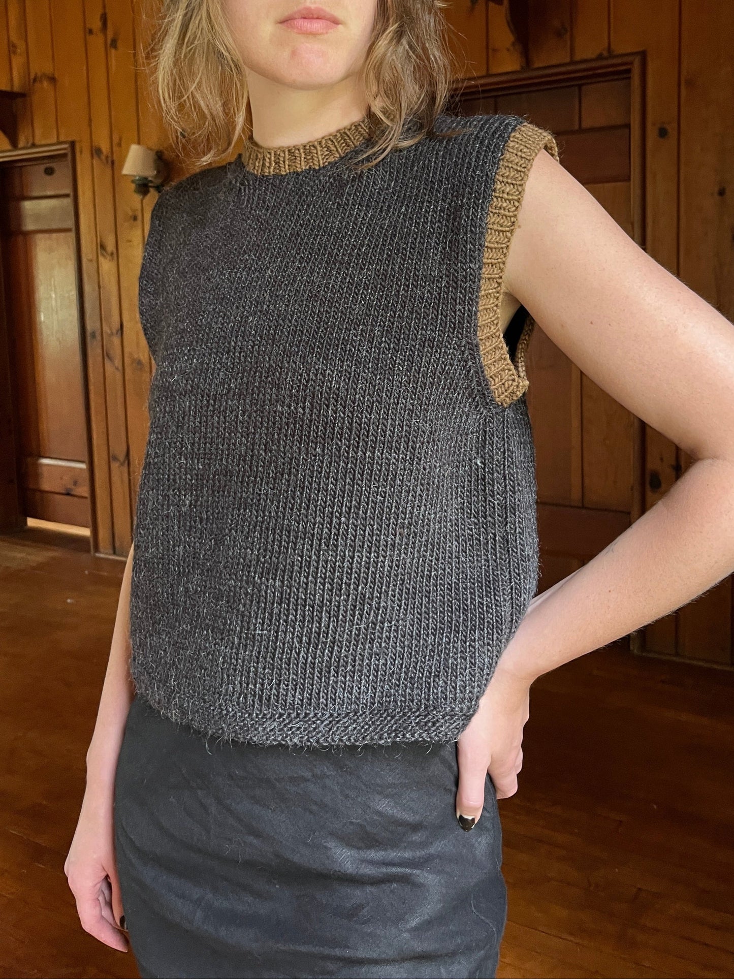 Vest, Black Walnut Trim, Charcoal, PRE-ORDER