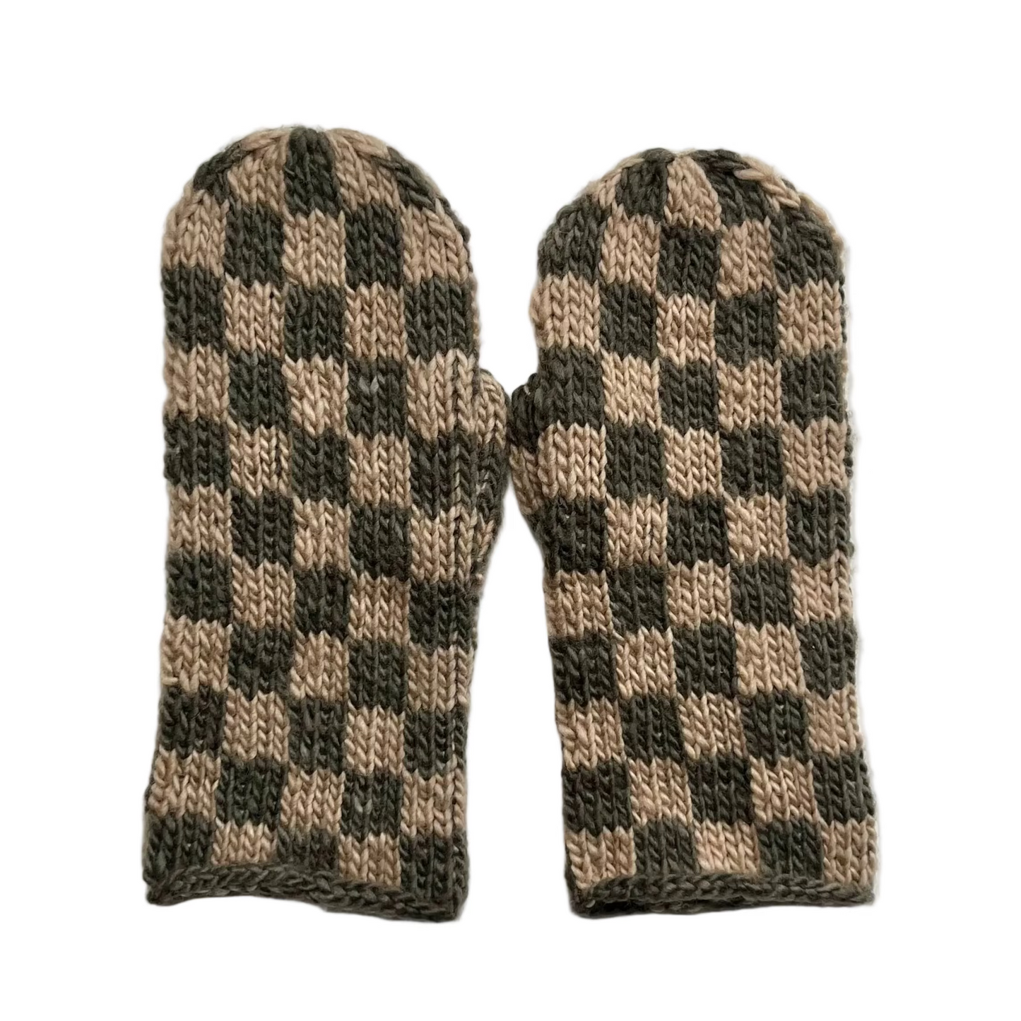 Mittens, Checkerboard, Black Walnut Golden Rod