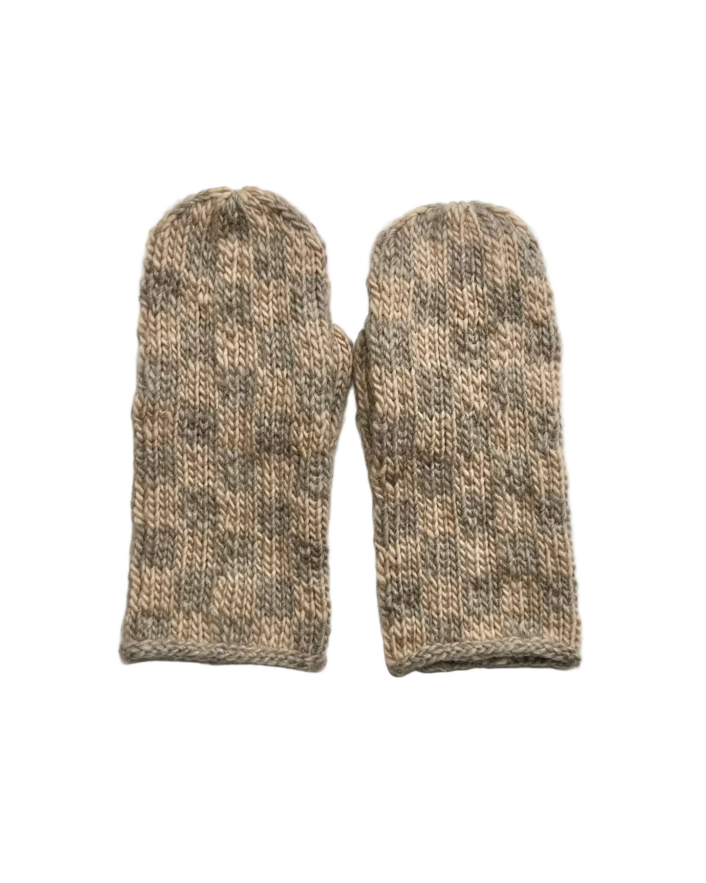 Mittens, Checkerboard, Black Walnut Grey