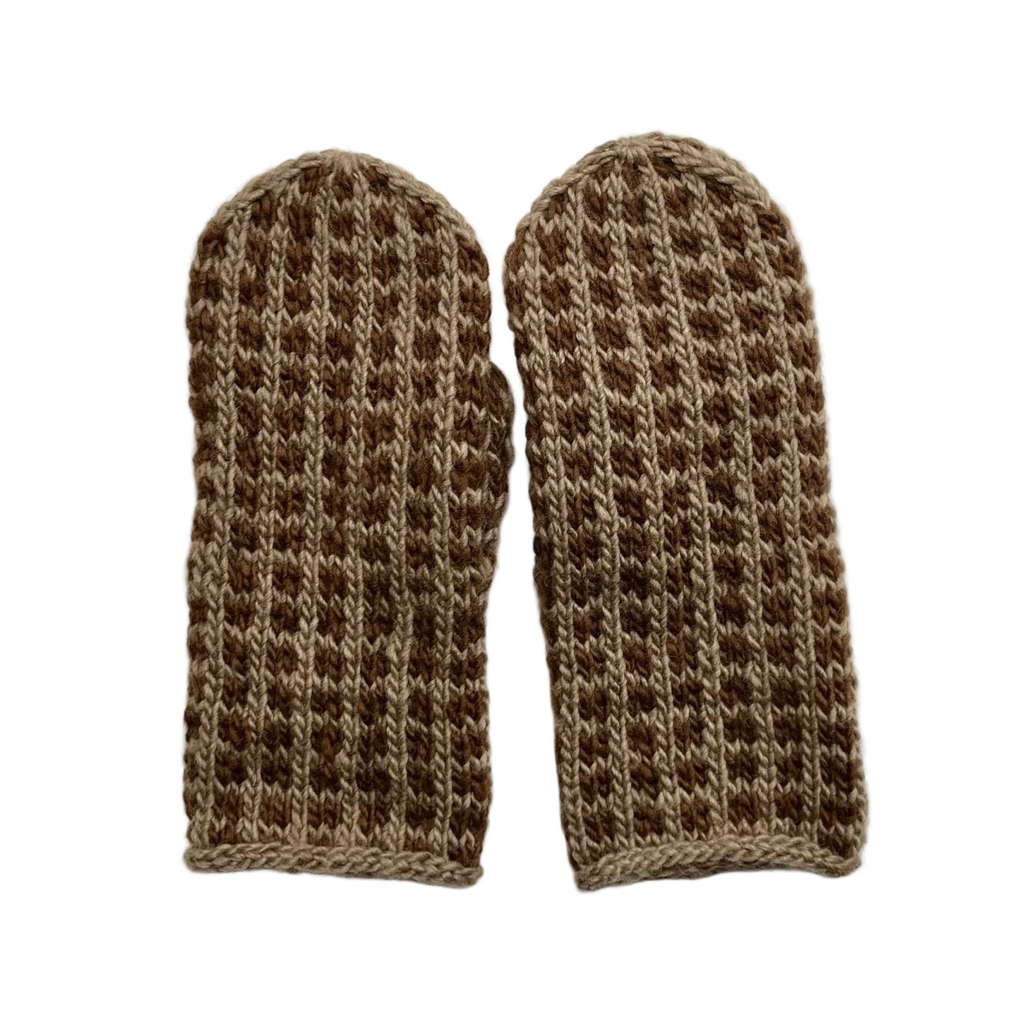 Mittens, Grid, Black Walnut