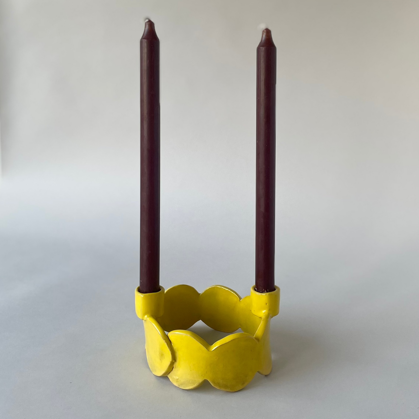 Crown Candle Holder No. 2, Yellow