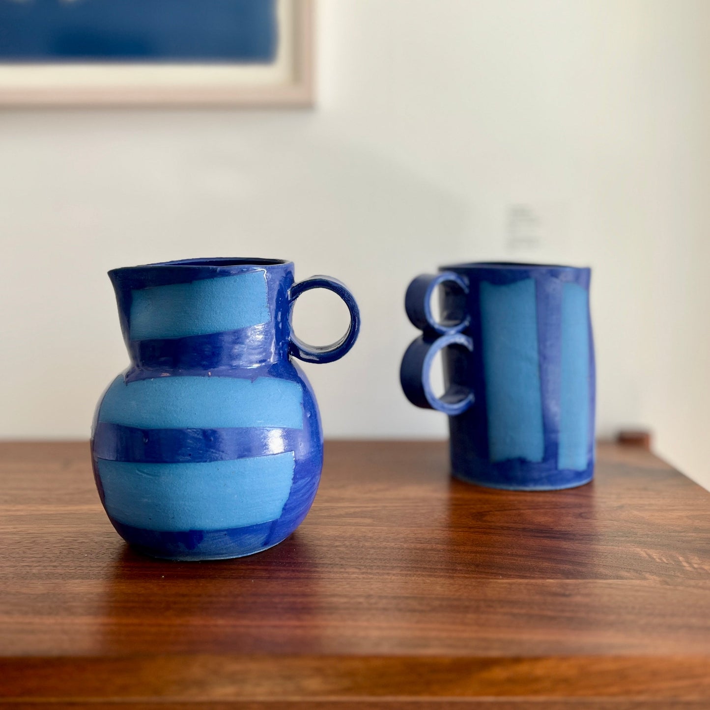 Painter Tape Pitcher, Medium Blue No.1