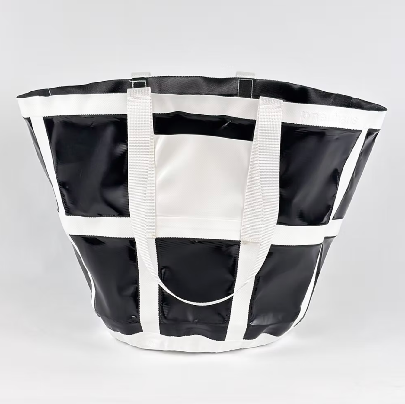 Pneuhaus Bucket Tote, Small, Black/White