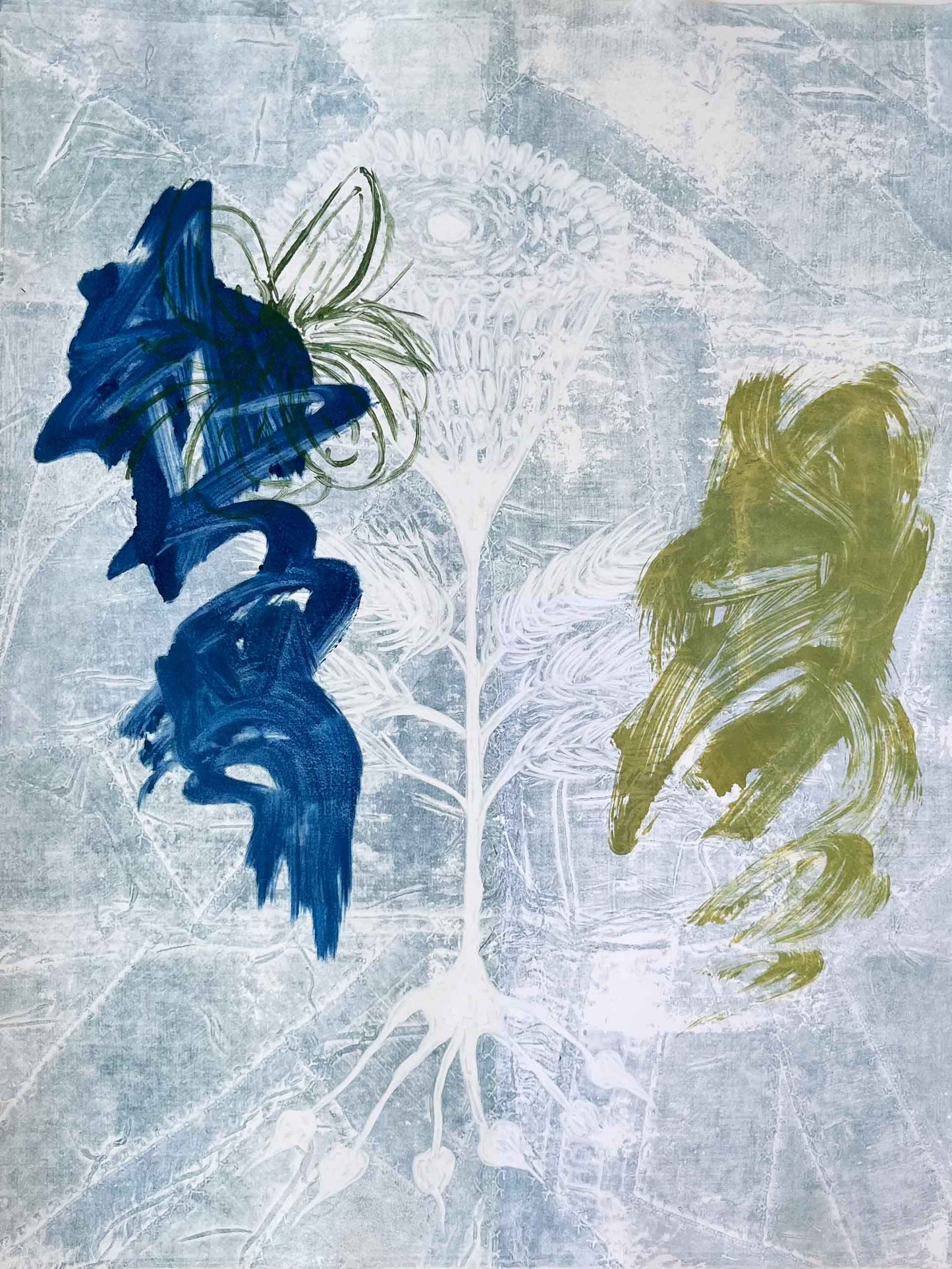 Lawre Stone Monoprint, Vegetal Turn No. 6