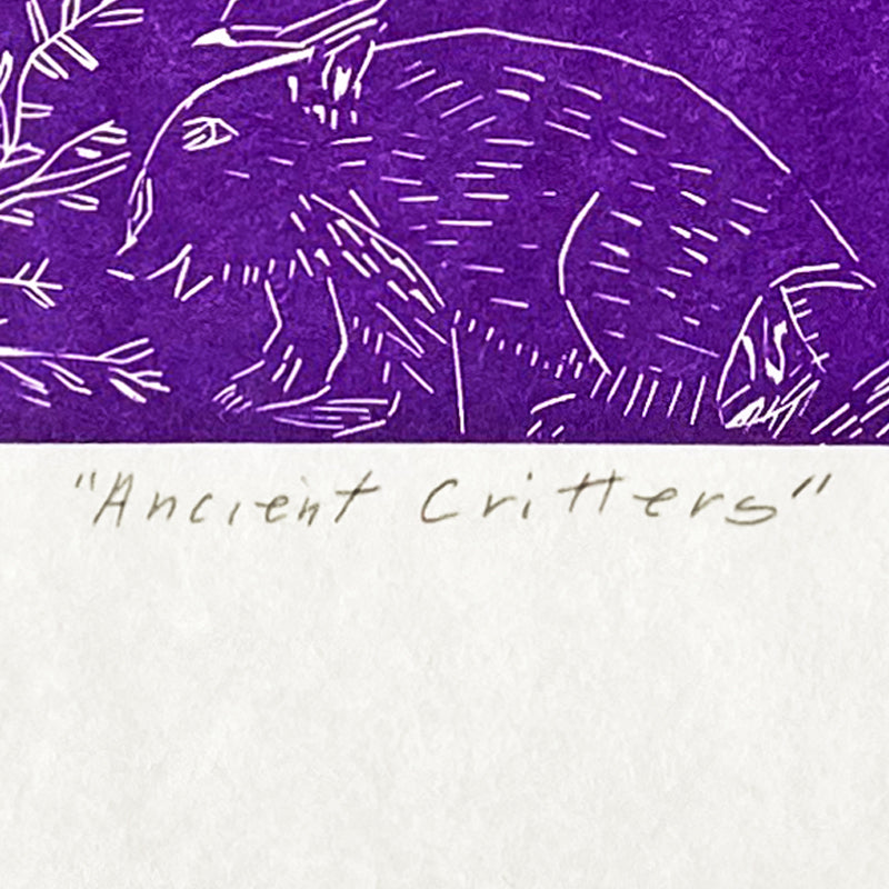 Olive Ayhens, Linoleum Block Edition, Ancient Critters