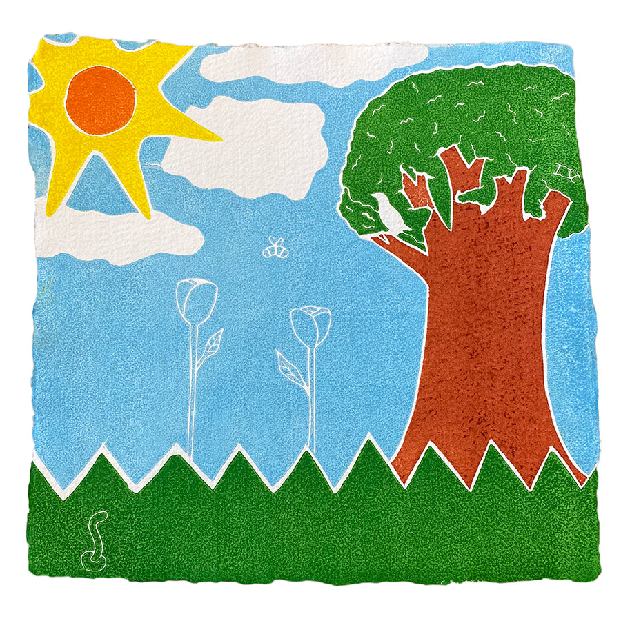 Caroline Levy, Linoleum Block Edition, Sunny Day