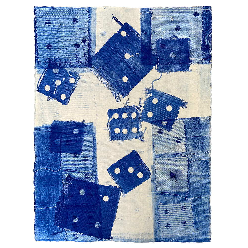 Louise Eastman Monoprint, Cocked Dice #3