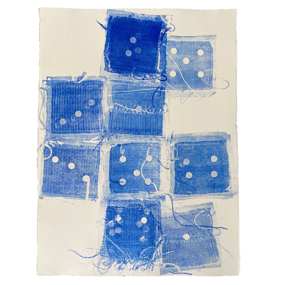 Louise Eastman Monoprint, Dice #9 B Version 1