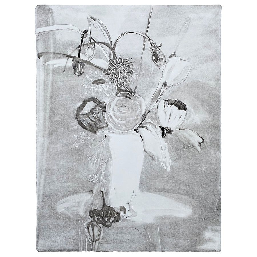 Wendy Small, Monotype, Vase with Flowers no. 04