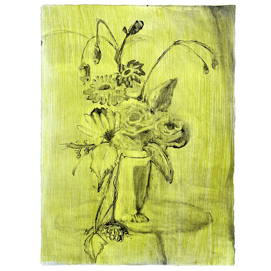 Wendy Small Monotype, Vase with Flowers no. 05