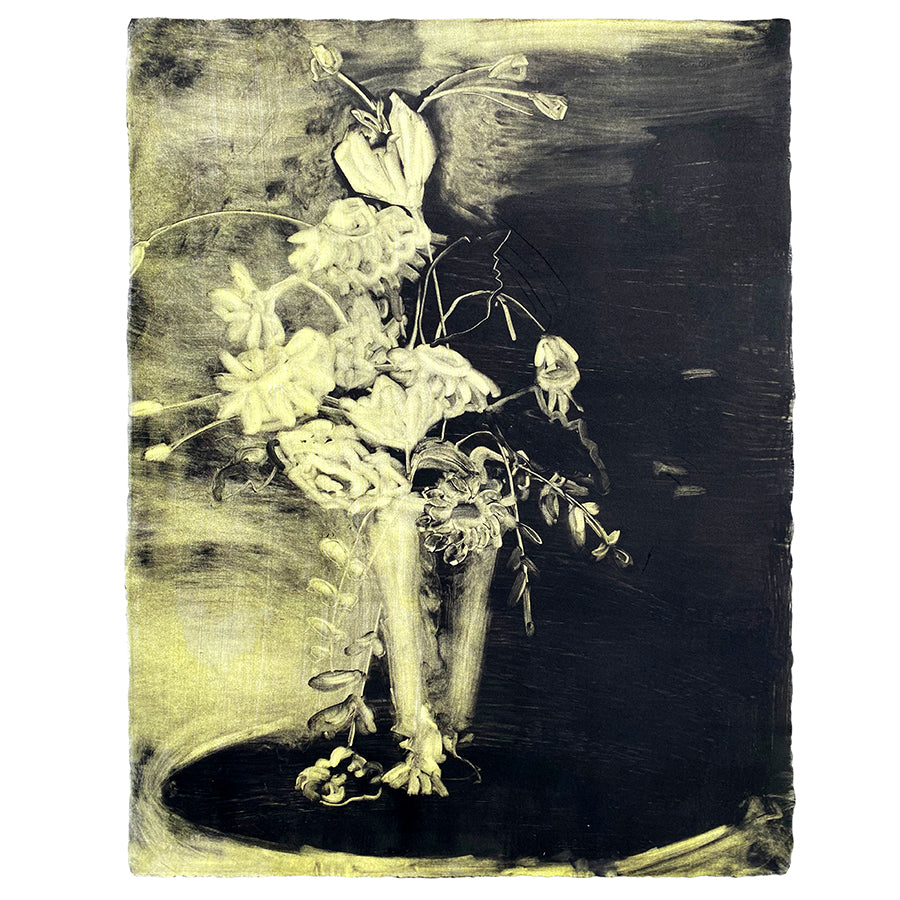 Wendy Small Monotype, Vase with Flowers no. 10