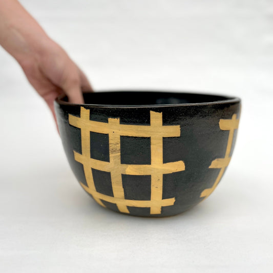 Weave Bowl, Medium Black/Gold