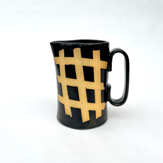 Weave Pitcher, Small, Black/Gold