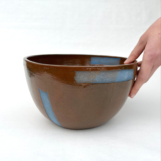 Blue Tape Bowl, Medium, Brown/Blue