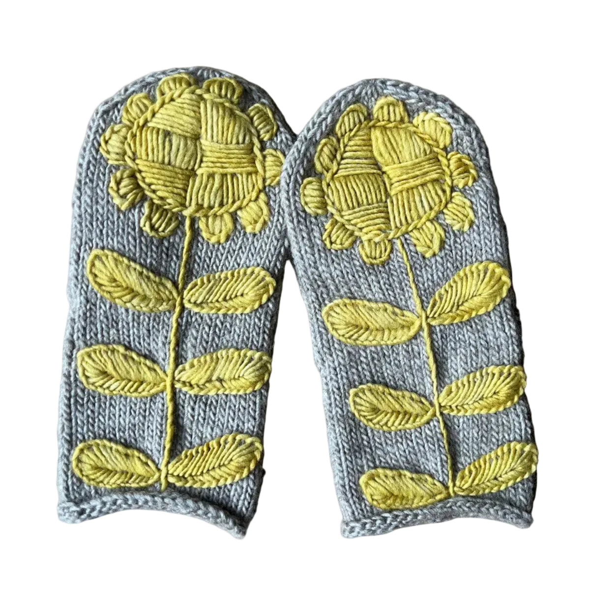 Mittens, Flower, Stone/Golden Rod
