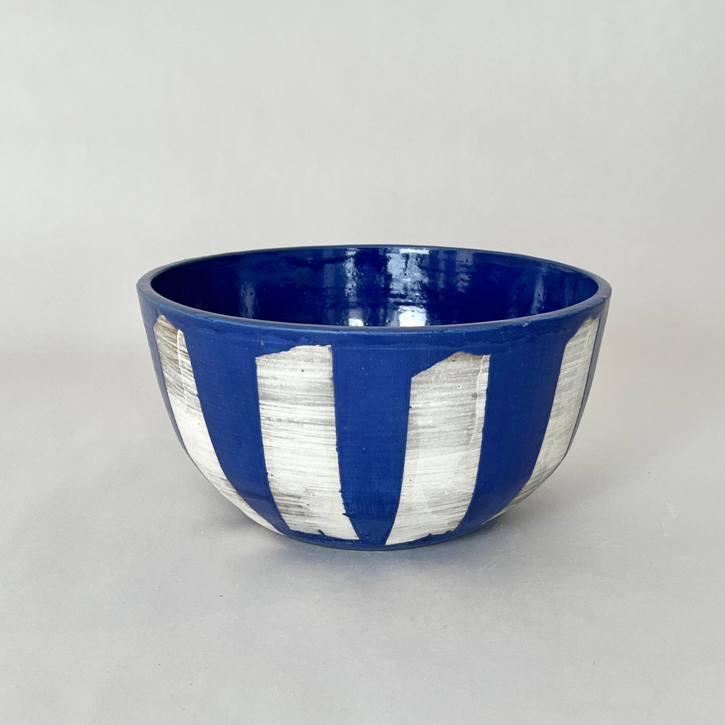 Painter Tape Bowl, Medium Blue/White