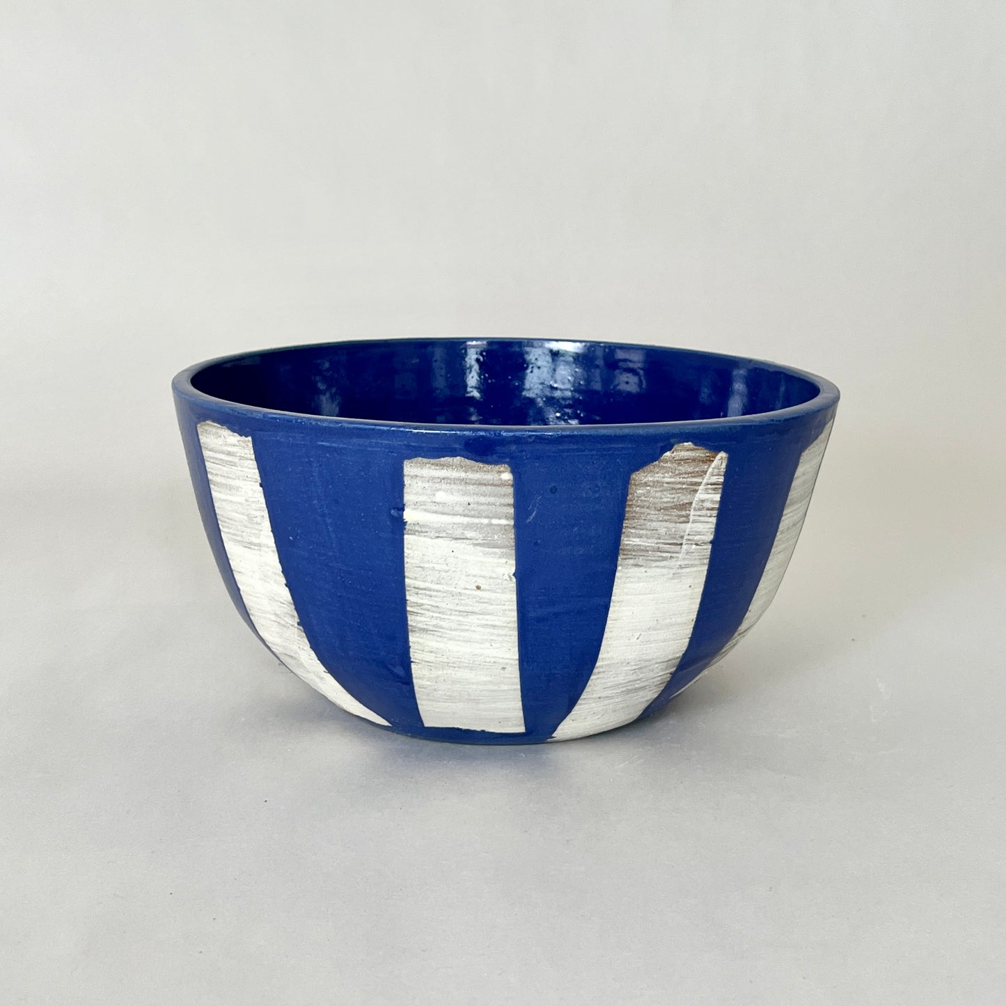 Painter Tape Bowl, Medium Blue/White