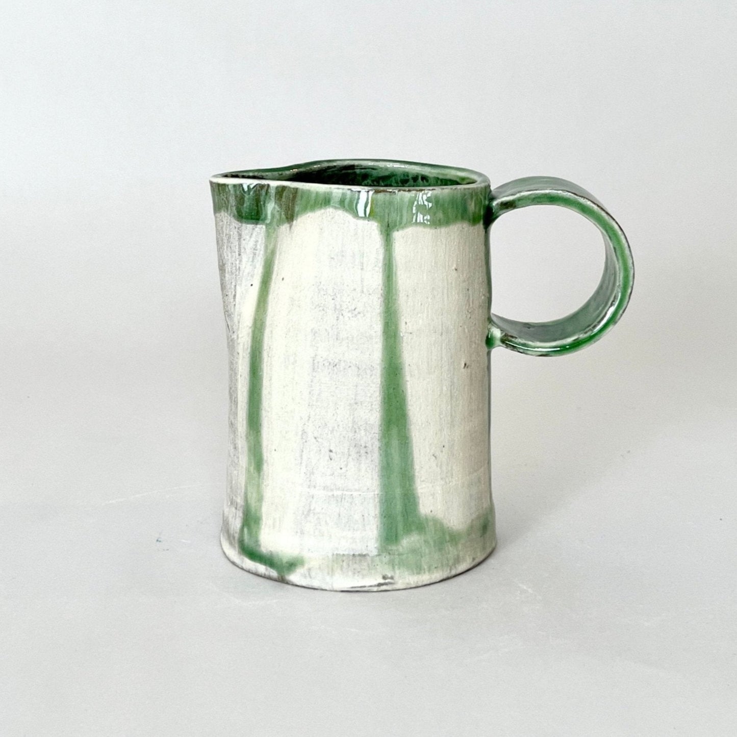 Wide Tape Pitcher, Small Green