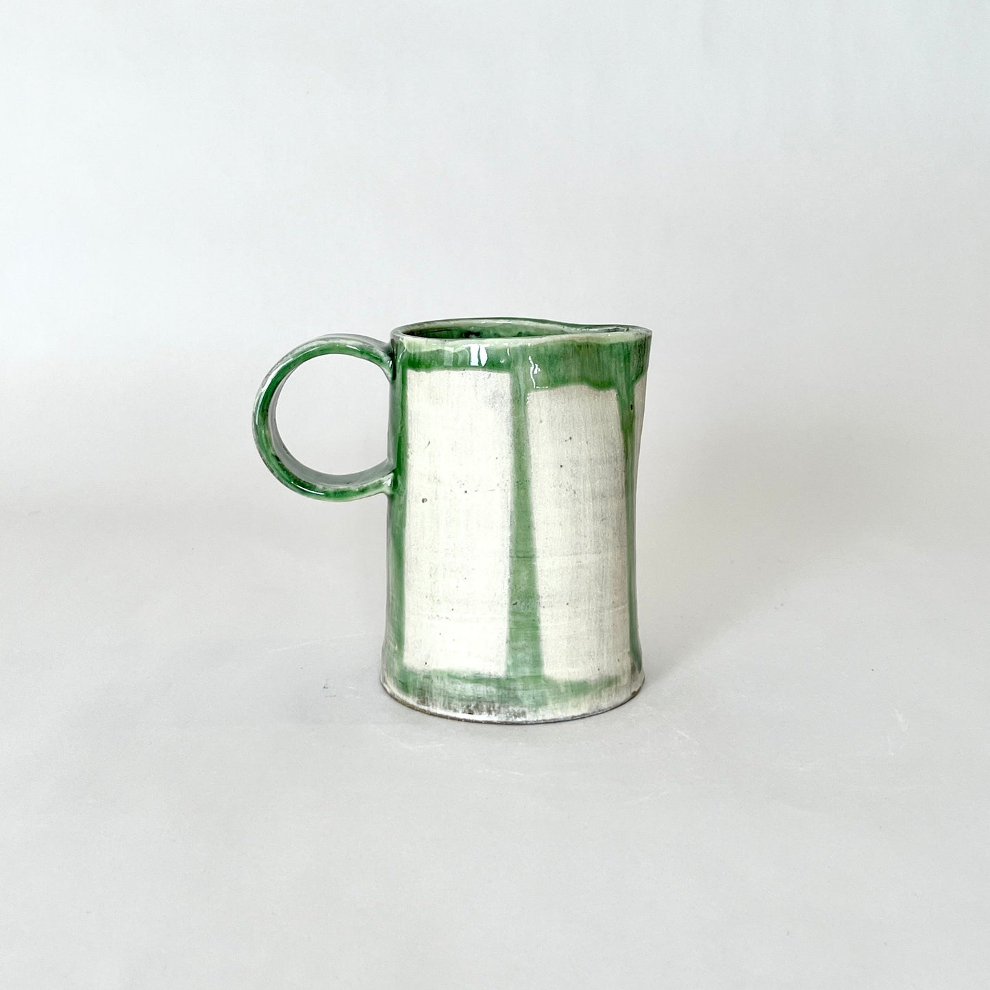 Wide Tape Pitcher, Small Green