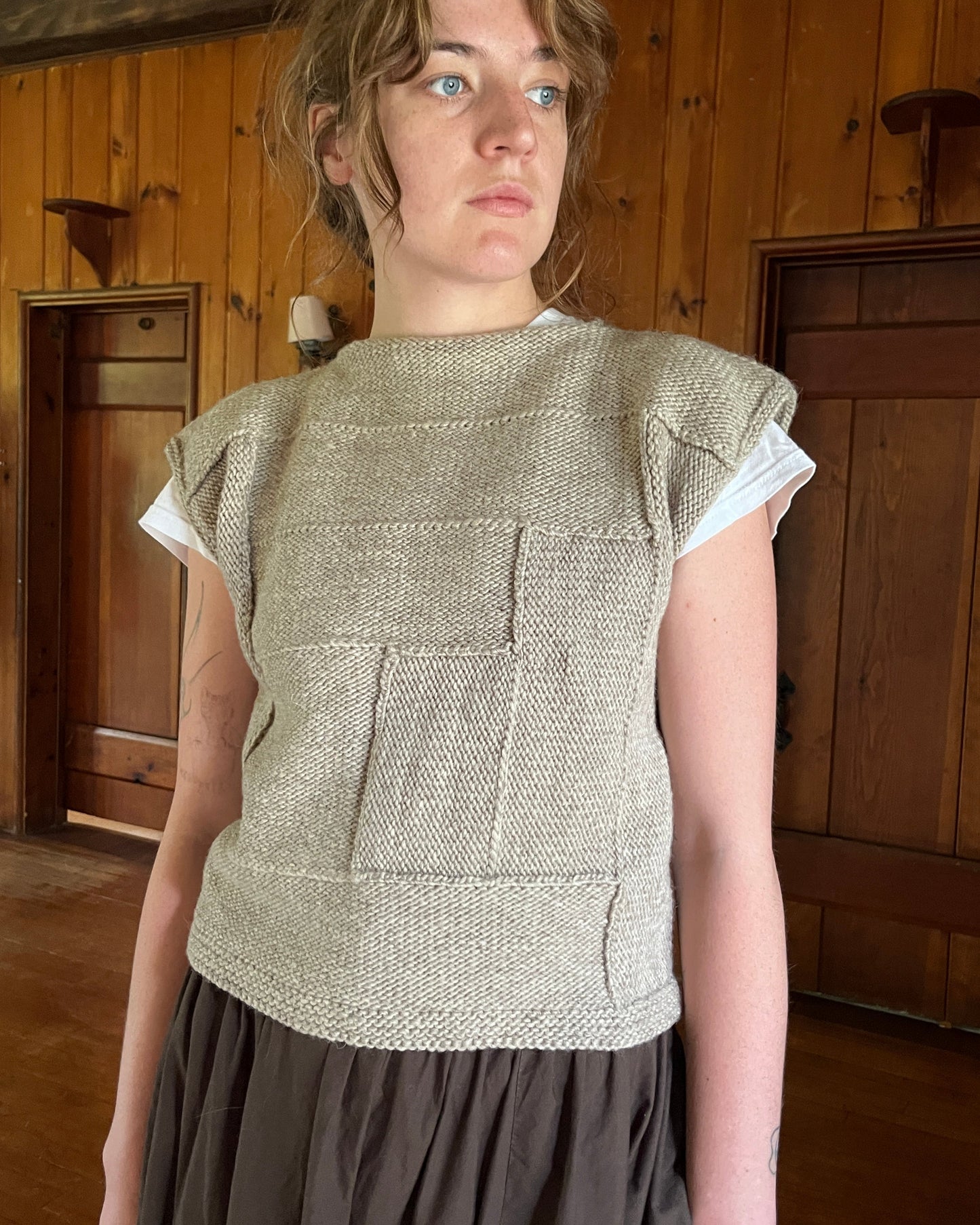 Vest, Log Cabin, Stone, PRE-ORDER