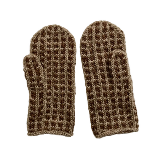 Mittens, Grid, Black Walnut
