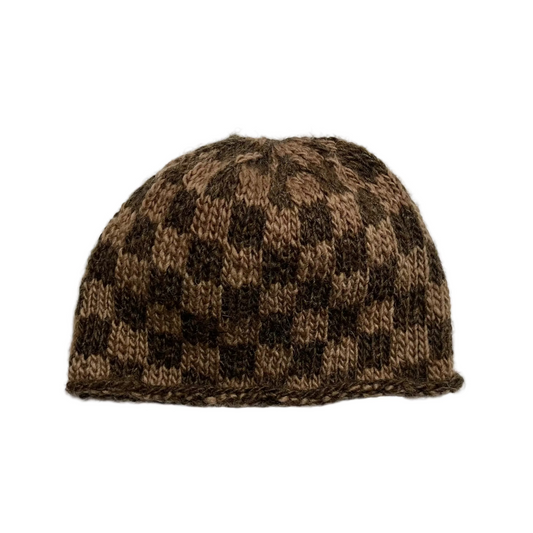 Hat, Checkerboard, Black Walnut