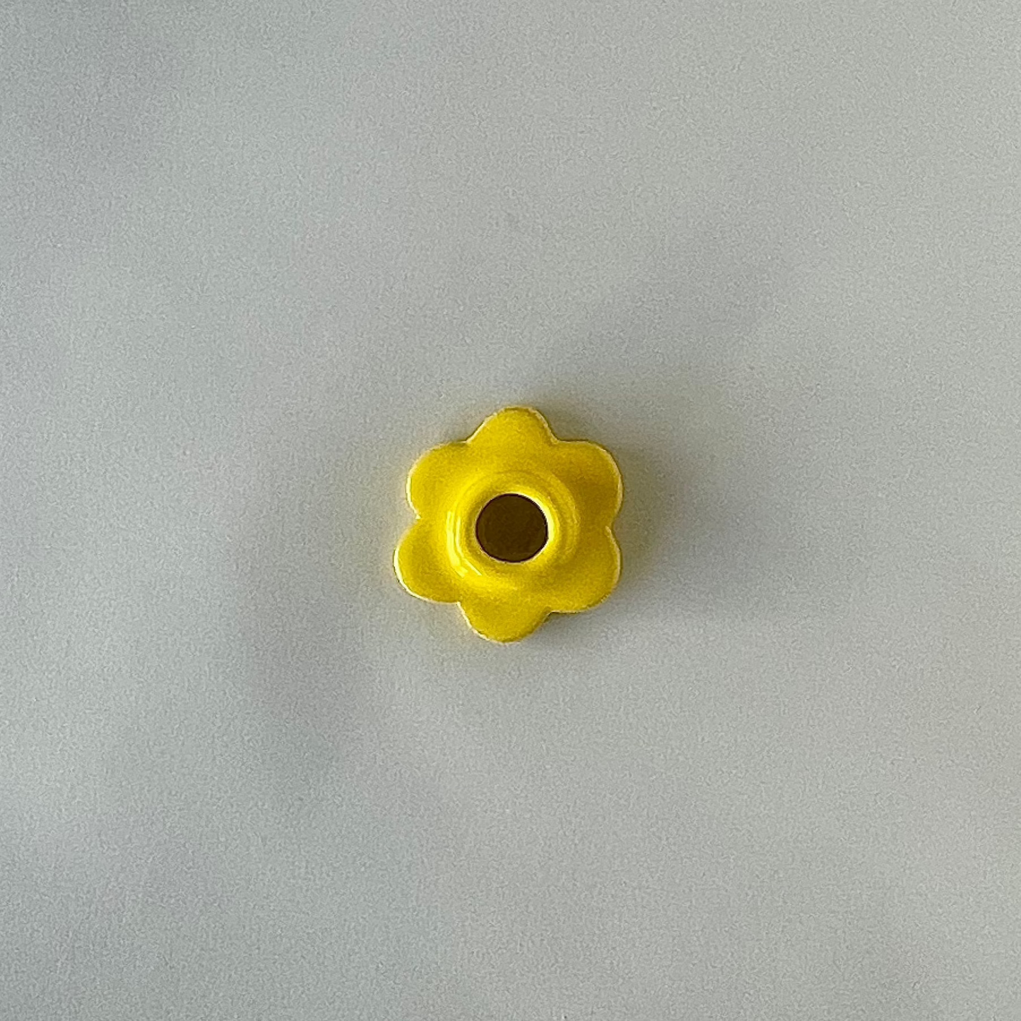 Flower Candle Holder, Yellow