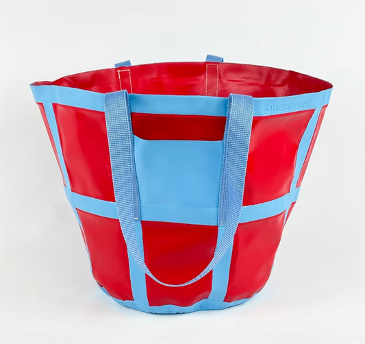 Pneuhaus Bucket Tote, Small, Red/Blue