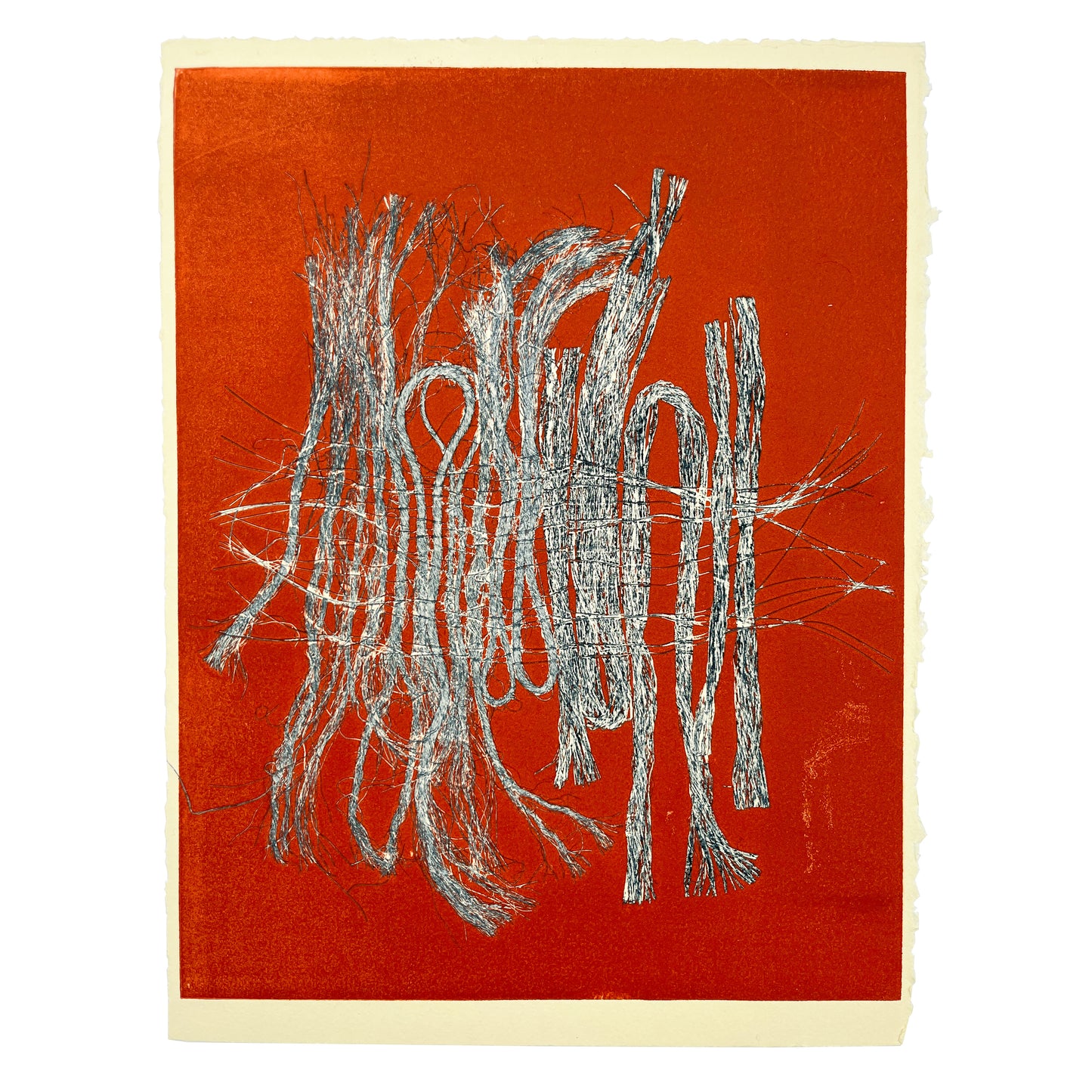 Molly Haynes Monoprint, Sisal and Synthetic Weave 1