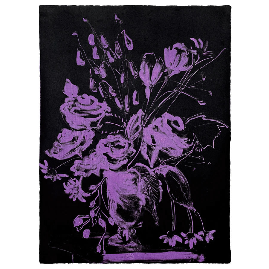 Wendy Small Monotype, Vase with Flowers no. 15
