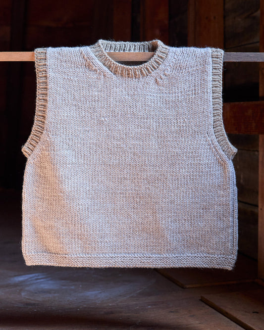 Vest, Black Walnut Trim, Stone, PRE-ORDER