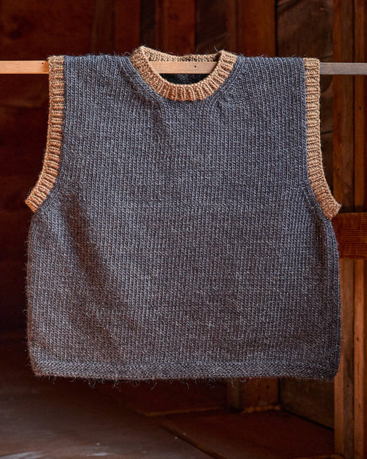 Vest, Black Walnut Trim, Charcoal, PRE-ORDER