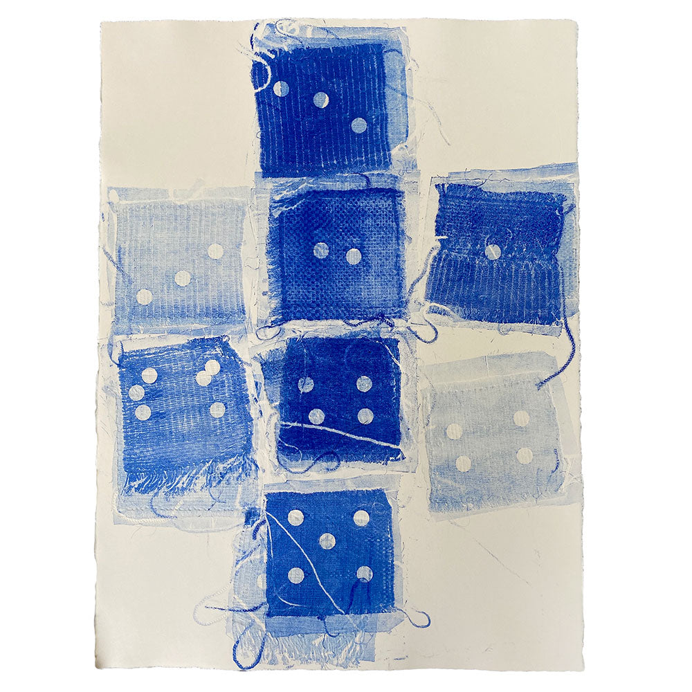 Louise Eastman Monoprint, Dice #9 E