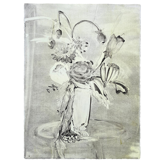 Wendy Small Monotype, Vase with Flowers no. 06